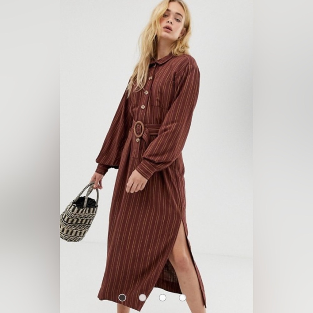 Free People Audrey stripe button-down dress XS